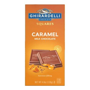 GHIRARDELLI CARAMEL MILK CHOCOLATE SQUARES BAR 4.8 OZ